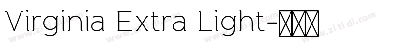 Virginia Extra Light字体转换